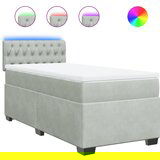 Maison Chic Box spring postelja - Vzmetna postelja z vzmetnico svetlo siv 90x190 cm žamet SL16852, (21894476) | Shoptok.si