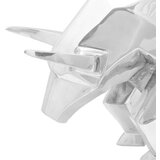  Skulptura Bika Srebrna 74x23x39 cm Aluminij | shoptok.hr