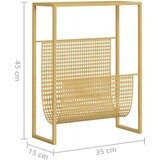 vidaXL Stojalo za revije zlato 35x15x45 cm jeklo | Shoptok.si