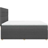  Krevet s oprugama i madracem tamnosivi 200 x 200 cm od tkanine | shoptok.hr
