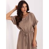 Italy Moda Dress-MI-SK-A63751.67-dark beige | Shoptok.si