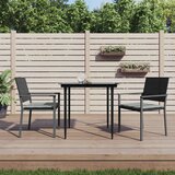  Vrtne stolice s jastucima 2 kom crne 54x62,5x89 cm poliratan | shoptok.hr