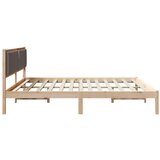  Konstrukcija postelje Taupe 200 x 200 cm Masivno borovo les, (5000084718) | Shoptok.si