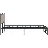 Metalni okvir kreveta bez madraca boja hrasta sonome 200x200 cm | shoptok.hr
