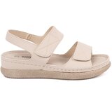 GOODIN Light beige women's Velcro sandals | Shoptok.si