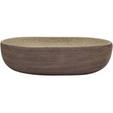  Nadpultni umivalnik peščen in rjav ovalen 59x40x14 cm keramika, (20919202) | Shoptok.si