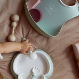 BABYBJORN komplet jedilni set slinček, krožnik, lonček, žlica in vilice Powder Green | Shoptok.si