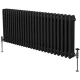 Tradicionalni radiator s 3 stebri - 600 x 1192 mm - črn, (21569869)