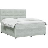  Boxspring krevet s madracem Svjetlosiva 180 x 200 cm Baršun | shoptok.hr