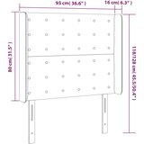  Uzglavlje svjetlosivo 93 x 16 x 118/128 cm od tkanine | shoptok.hr