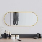 vidaXL Stensko ogledalo zlate 60x25 cm ovalno | Shoptok.si