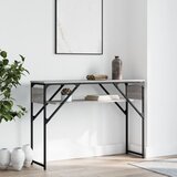 vidaXL Konzolna mizica s polico siva sonoma 105x30x75 cm inž. les Cene