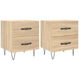 Maison Chic Dvo delni komplet Nočne omarice - Nočne mize sonoma hrast 40x35x47,5 cm inženirski les, (21689911) | Shoptok.si