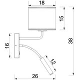  Zidna lampa ARDEN 1xE27/15W/230V + 1xG9/8W bež | Eponuda.com