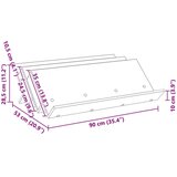  Regal za revije s polico Bela 90 x 53 x 28,5 cm Konstruiran les, (5000214272) | Shoptok.si