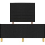  Krevetna konstrukcija s uzglavljem Crna 120 x 190 cm tkanina | shoptok.hr