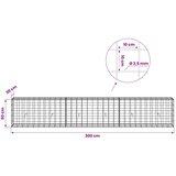  Gabion s žicom debljine 3 5 mm i mrežom 10x10 cm 300x30x50 cm - 30 cm 50 cm 300 cm | shoptok.hr
