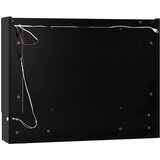 vidaXL lED kupaonski ormarić s ogledalom crni 80 x 15 x 60 cm MDF | shoptok.hr