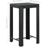  Vrtni barski stol crni 60,5 x 60,5 x 110,5 cm od poliratana | Eponuda.ba