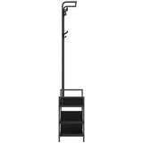  Vješalica za kapute s policom Crni hrast 75 x 34 x 184 cm | shoptok.hr