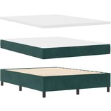 Box Postelja z vzmetnico Temno zelena 160 x 200 cm Žamet, (5000142084) | Shoptok.si