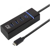 ACT AC6415 USB-C Hub 3.2 s 4 vrati USB-A 3.2, 0,3m črn u