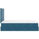 vidaXL Okvir kreveta s madracima tamnoplavi 120x200 cm baršunasti | shoptok.hr
