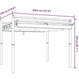 vidaXL Vrtni paviljon z zložljivo streho krem 3x3 m aluminij | Shoptok.si