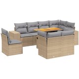 Maison Chic Seti vrtnega pohištva - Vrtna garnitura 9-delna z blazinami bež poli ratan, (21796536) | Shoptok.si