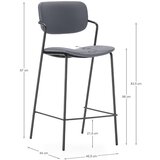 Marckeric Tamno sive barske stolice u setu 2 kom (visine sjedala 68 cm) Maika – | shoptok.hr