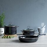 RIESS Kozica s pokrovom Black Magic 16cm / 1l / dva ročaja / emajl, (5000198697) | Shoptok.si