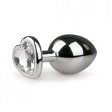 EasyToys - Anal Collection Metalni analni čep No. 7, srebrno/prozirni | shoptok.hr
