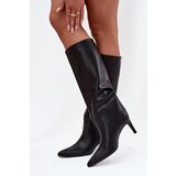 Boto Women's Slip-On Insulated Boots on Heel Black Olive | ePonuda.com