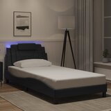 Furnova Posteljni okvir z LED lučkami črn 100x200 cm umetno usnje, (21937580) Cene