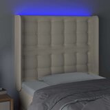  Posteljno vzglavje krem 103x16x118/128 cm umetno usnje, (20735077) | Shoptok.si