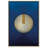  Slika - In the Shadow of Classic Blue (1-part) - Golden Circle in Abstraction 80x120 | shoptok.hr
