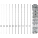 vidaXL Ograje Posts 11 kos U-kanal 80 cm Pocinkano jeklo | Shoptok.si