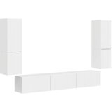 vidaXL Komplet TV omaric 4 pcs Visok sijaj bela Konstruiran les, (5000132266) | Shoptok.si
