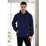 Dewberry 34605 Kangaroo Pocket Hoody Mens Sweatshirt-NAVY | Shoptok.si