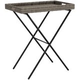  Sklopivi stol s pladnjem sivi 65 x 40 x 75 cm od poliratana | shoptok.hr