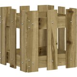 Maison Chic Vrtno korito - Greda - Cvetlični Lonec z ograjico 30x30x30 cm impregnirana borovina, (21788593) Cene