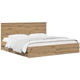  Bed Frame with Storage and Headboard Artisan Oak 180 x 200 cm | shoptok.hr