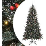 vidaXL Umjetno božićno drvce s stalakom Zelena 114 x 114 x 210 cm | shoptok.hr