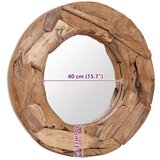  Ukrasno Ogledalo od Tikovine 60 cm Okruglo | shoptok.hr