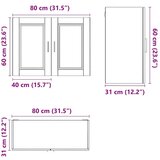 vidaXL Kuhinjska stenska omarica Porto siva sonoma inženirski les | Shoptok.si