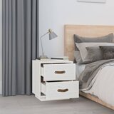  Noćni ormarić bijeli 40 x 34 x 45 cm od masivne borovine | Eponuda.com