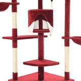  Penjalica za mačke i stupovi za grebanje 203 cm crveno-bijela | shoptok.hr