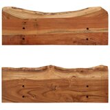  Zidne police od masivnog bagremovog drva 2 kom 60 x 20 x 18 cm | Eponuda.com