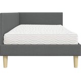 Kutni krevetni okvir s madracem 2 kom. Tamnosiva 90 x 190 cm | Shoptok.si