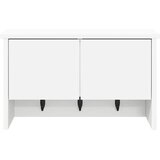  Vješalica za kapute na zidu s policom Bijelo 50 x 20 x 30 cm | shoptok.hr
